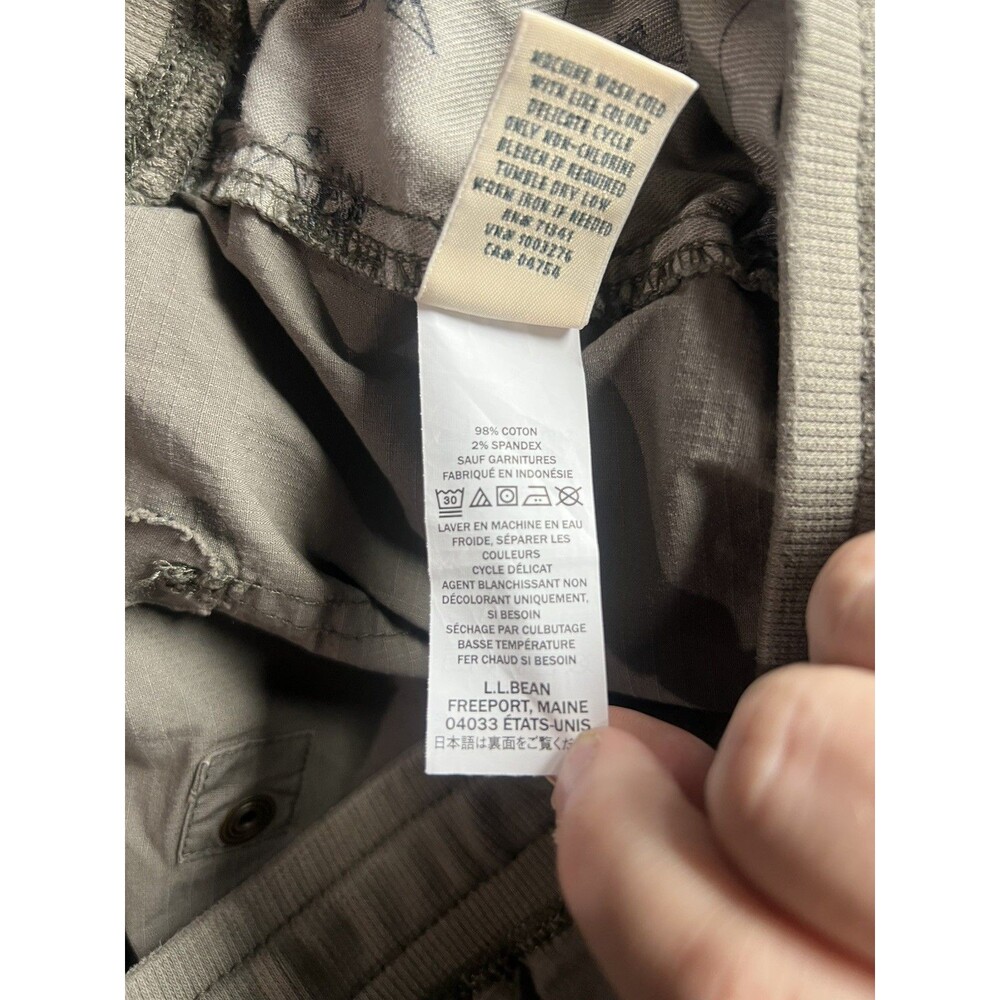 L.L. Bean Women's Ripstop Outdoors Hiking Dark Taupe Stretch Pull-On Pants M - Picture 12 of 13